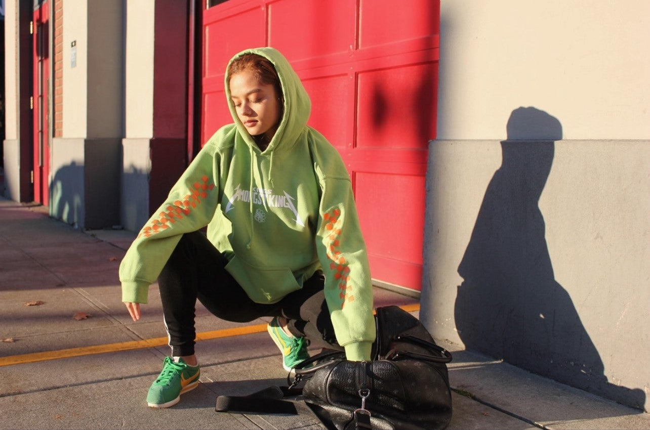 Ladies Lime Green Amongst Kings Hoodie